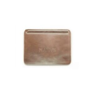 2 Cosmetic Bag NATIVE Travel Gold Metallic Cosmetic Make up Bag 9 x 7 in